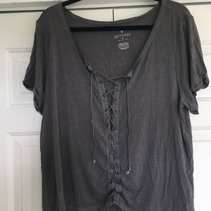 American eagle lace up top